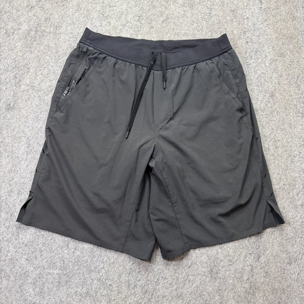 Ten Thousand Interval Shorts Men L Black 9" Lined Performance Stretch Athletic